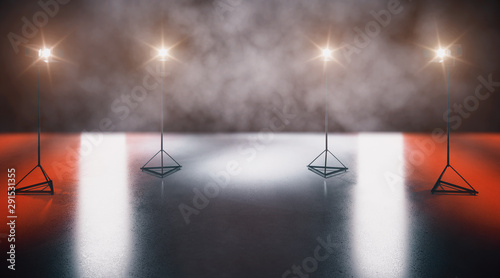 Creative red stage