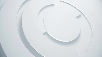 Poster - Abstract 3d render background with rotating ring parts. Clean geometric texture for business presentation. Seamless loop.