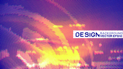 Poster - abstract futuristic data technology concept with halftone and dots texture background. vector illust