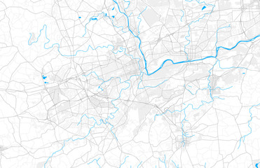  Rich detailed vector map of Allentown, Pennsylvania, USA