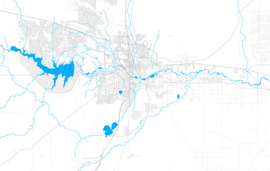 Wall Mural - Rich detailed vector map of Pueblo, Colorado, USA