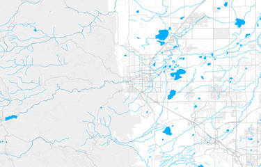 Rich detailed vector map of Boulder, Colorado, USA