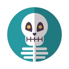 Sticker - halloween skeleton bones character icon