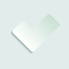 Poster - Checkmark icon. Check list button icon  paper icon  with shadow 