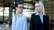 © motortion - Competing business ladies looking each other, rivalry and challenge in career