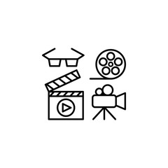 Aufkleber - Cinematics, camera icon. Element of university thin line icon
