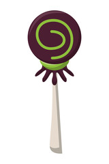 Poster - halloween sweet lollipop candies icon