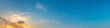 © tanarch - Panorama of Dramatic vibrant color with beautiful cloud of sunrise and sunset. Panoramic image.