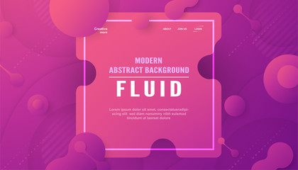 Wall Mural - Modern abstract background in liquid and fluid style. Trend design of the world. 3D illustration template for web banner, business presentation.