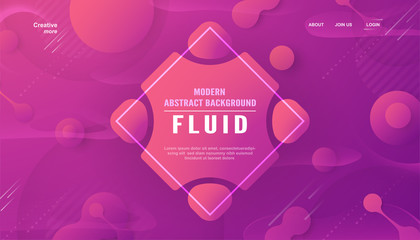 Wall Mural - Modern abstract background in liquid and fluid style. Trend design of the world. 3D illustration template for web banner, business presentation.