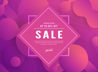 Wall Mural - Modern abstract gradient background in liquid and fluid style. Trend design of the world. 3D illustration template for web banner, business presentation, discount, advertisement.