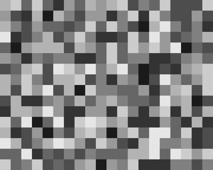 Poster - squares pixelated, block pixels random mosaic pattern / background. fusion checkered grid, mesh. shuffle, diffuse scatter squares. clutter matrix. geometric jumble texture. fragmentation vector art