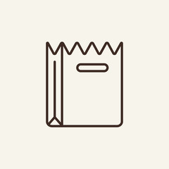 Poster - Shopping bag line icon