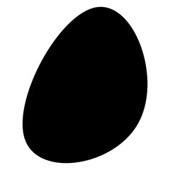 Poster - Random blotch, inkblot. Organic blob, blot. Speck shape.Splat, fleck graphic. Drop of liquid, fluid. Pebble, stone silhouette.Ink stain, mottle spot irregular shape. Basic, simple rounded, smooth form