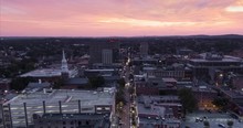 Lancaster City, Pennsylvania Timelapse, Hyperlapse As Sun Sets, Traffic Flowing Through Urban Cityscape
