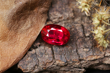 Poster - Red Gem Art and Decoration Gemstone RED RUBY