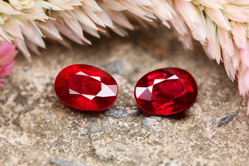 Poster - Red Gem Art and Decoration Gemstone RED RUBY