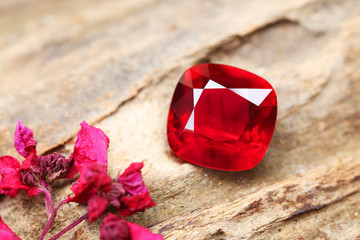 Poster - Red Gem Art and Decoration Gemstone RED RUBY