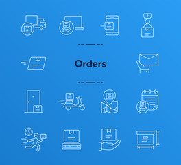 Wall Mural - Orders icons