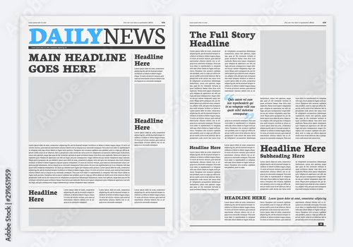 Fotomural Graphical Layout Newspaper Template