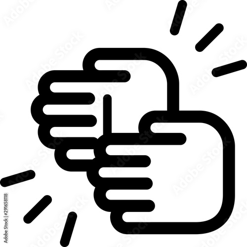 シンプルな拍手のアイコン Stock Vector Adobe Stock