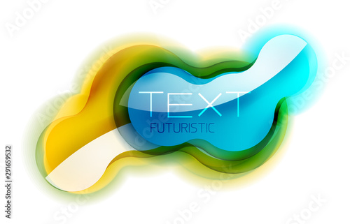 Glossy abstract shapes, multicolored transparent glass stones