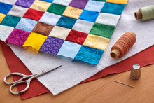 Process Of Quilt Sandwich Assembling, Sewing Accessories
