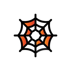 spider web filled line vector icon