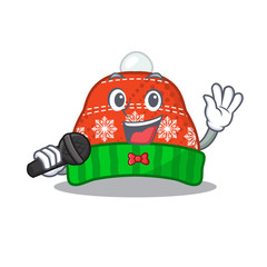 Sticker - Singing winter hat in a cartoon bag