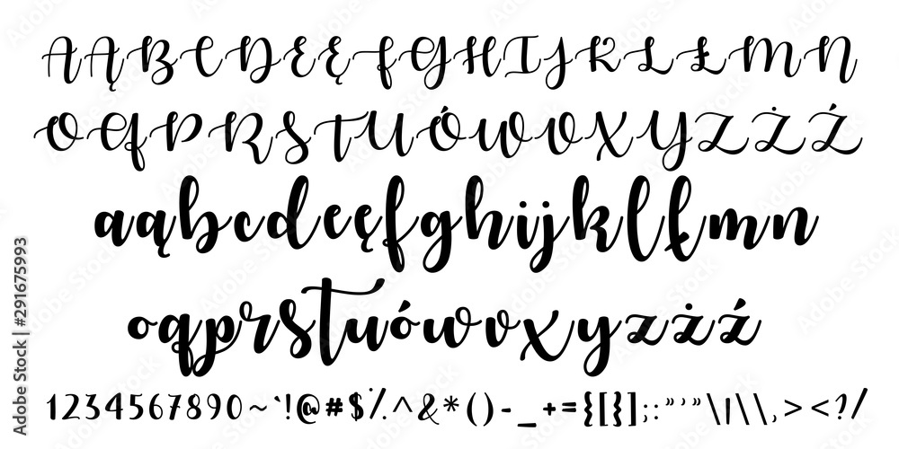 Calligraphic Vintage Handwritten vector Font for Lettering. Trendy ...