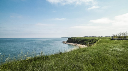 Wall Mural - Cliffs on the Black Sea coast, Romania.