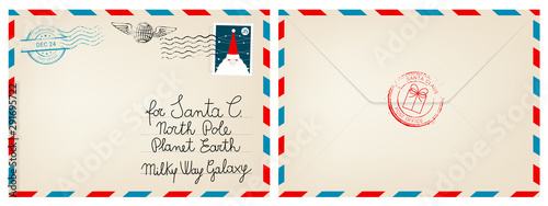 Fotomural Dear santa claus mail envelope