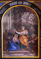 Wall Mural - The Presentation of Jesus in the Temple, altarpiece in the Franciscan Church of the Annunciation in Ljubljana, Slovenia