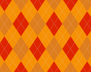 Canvas Print - Orange Fall  Argyle Baclground