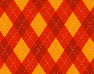 Canvas Print - Orange Fall  Argyle Baclground