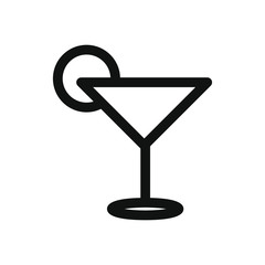 Poster - Cocktail drink simple linear vector icon