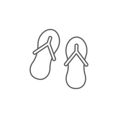 Poster - Flip flops icon. Element of swimming poll thin line icon