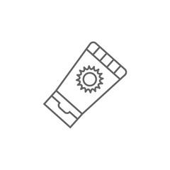 Poster - Sunscreen icon. Element of swimming poll thin line icon