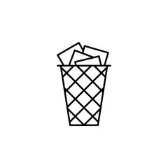 Aufkleber - Workplace, bin icon. Element of workplace thin line icon