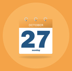 Wall Mural - Day calendar with date October 27.