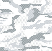 Dot Pattern Camouflage Seamless Background In White