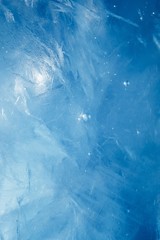 Wall Mural - blue frozen texture of ice