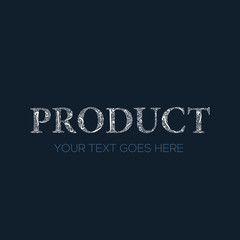 Poster - Creative English calligraphy , Shaped by Arabic Calligraphy Letters , Vector illustration design ,( product )