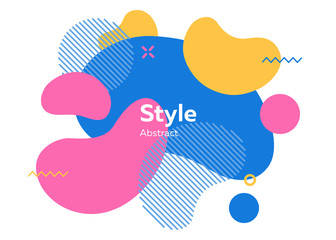 Fototapete - Colorful abstract shape. Dynamical colored forms and lines. Gradient abstract banners with flowing liquid shapes. Template for logo, flyer, presentation