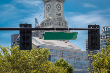 Wall Mural - empty sign traffic road graphic resource on a blur background construction city town tourism travel adventure urban exploration discover 