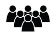 6 people icon. Group of persons. Simplified human pictogram. Modern simple flat vector icon