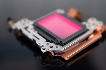 Poster - modern CMOS  camera Image sensor. digital dslr camera cmos sensor removed from camera.