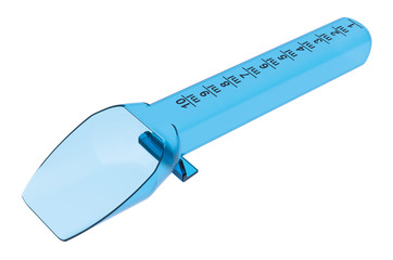 Poster - plastic measuring spoon, 3d rendering