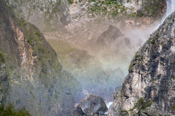 Boka Waterfall ( Slap Boka ) is one of the highest waterfalls (139 meters) in the western part of Slovenia, near the Soča River. It has two stages of 106 meters and 33 meters high.