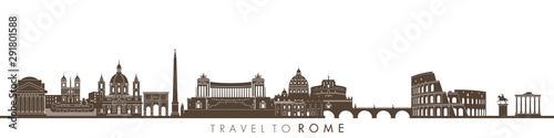 Dekoracja na wymiar  panorame-miasta-rzym-wlochy